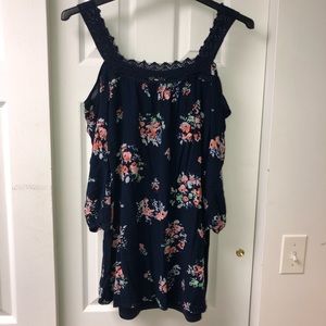 Floral Peakaboo shoulder sundress